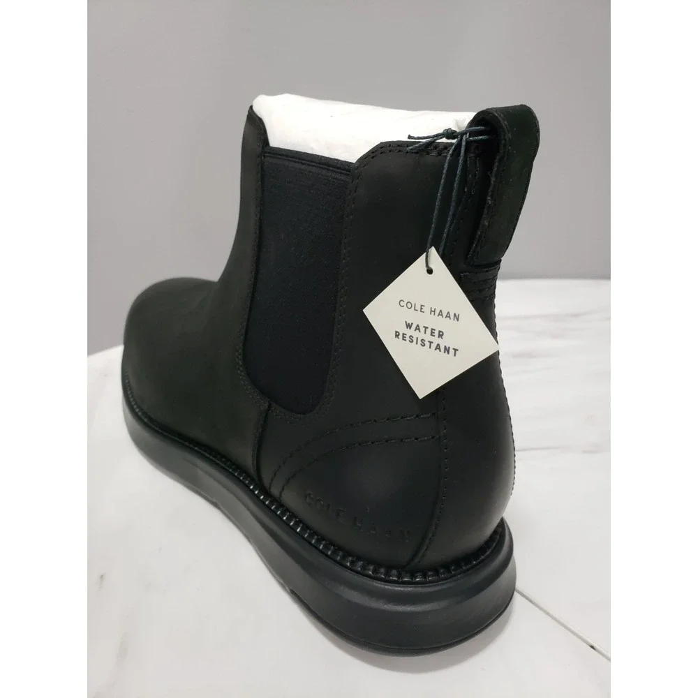 NEW NO BOX SIZE 9.5 Cole Haan Men's Grand Atlantic Chelsea Boots‎ C36544 BLACK